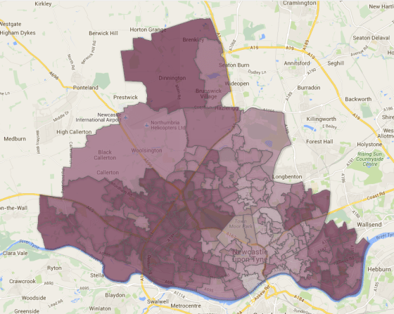 Percent travelling as car passengers