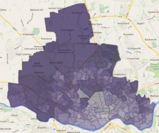 Percent travelling by car